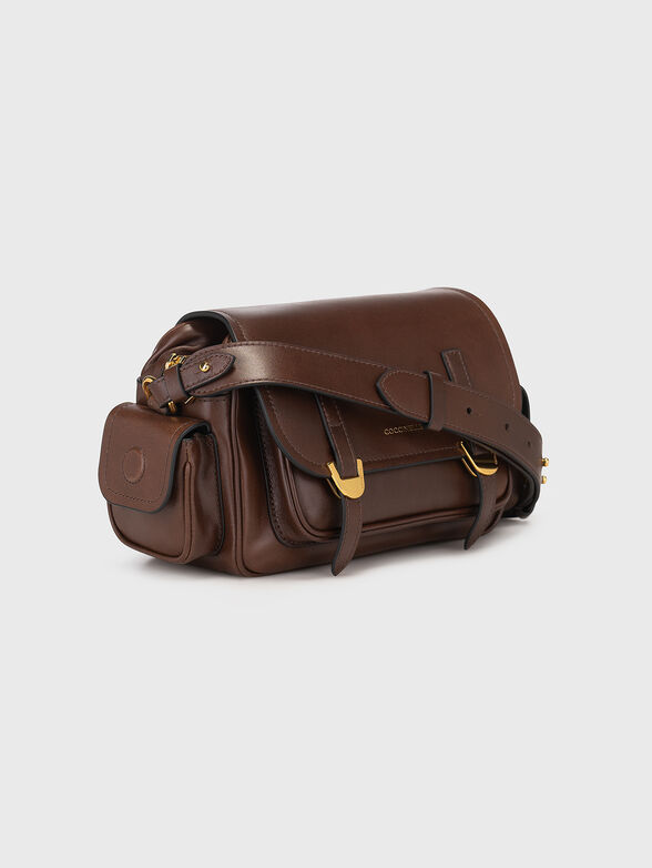 Brown genuine leather bag - 2
