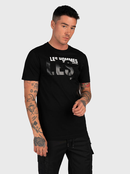 Round neck T-shirt with logo print