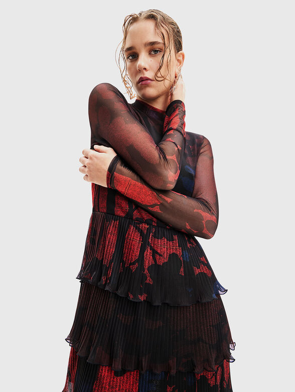 Short dress with floral motifs - 3