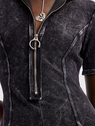 Zip-up midi dress - 4