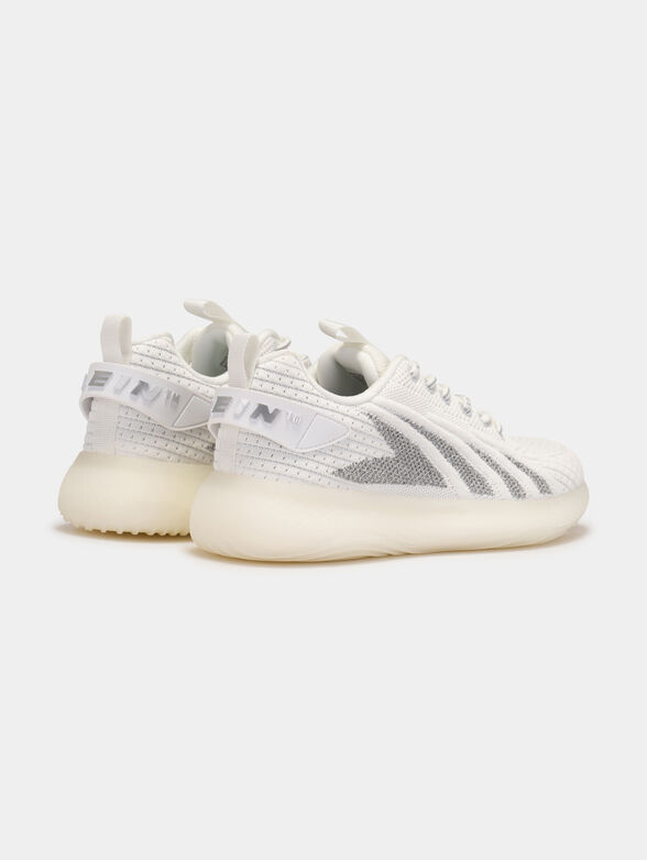White sneakers with silver accents - 3