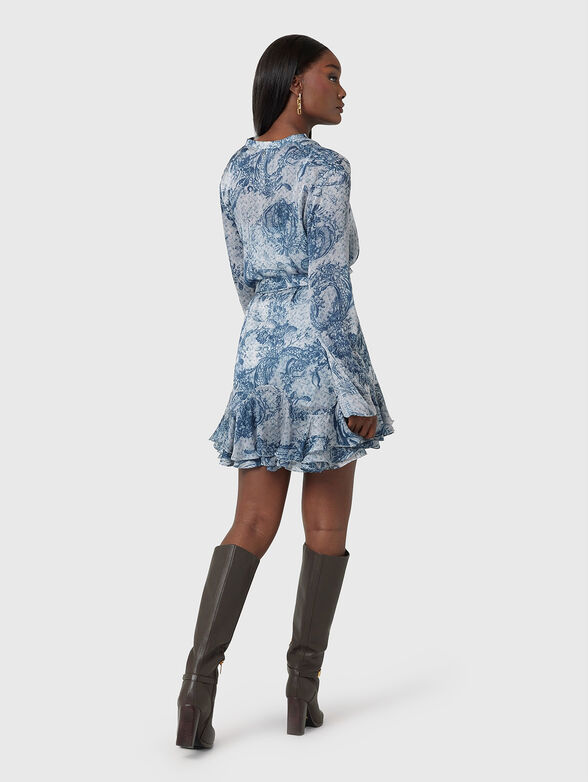 Mini dress with floral motifs - 4