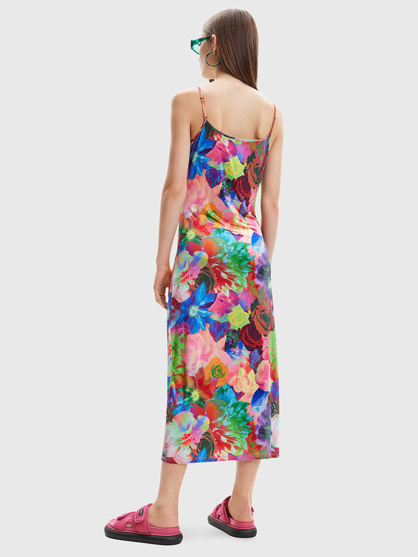 Long dress with floral print - 1
