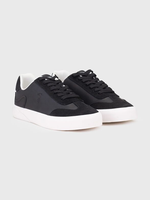 Leather sports shoes with suede details - 2