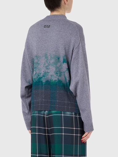 Printed sweater in grey  - 2