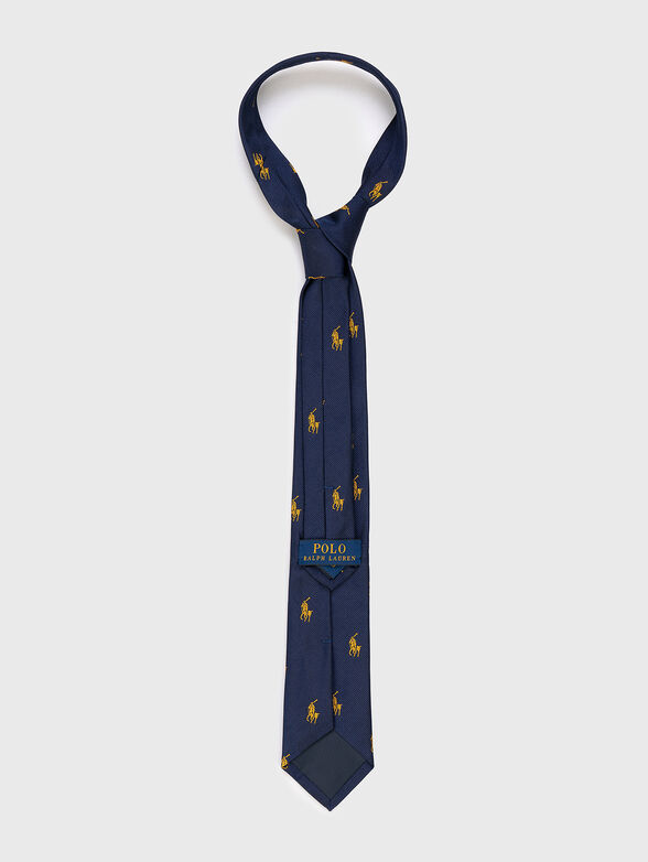 Silk tie with logo effect  - 2