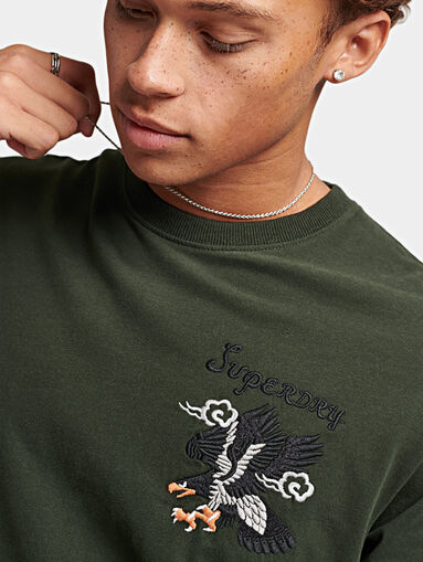 VINTAGE SUKA GRAPHIC black cotton T-shirt - 4