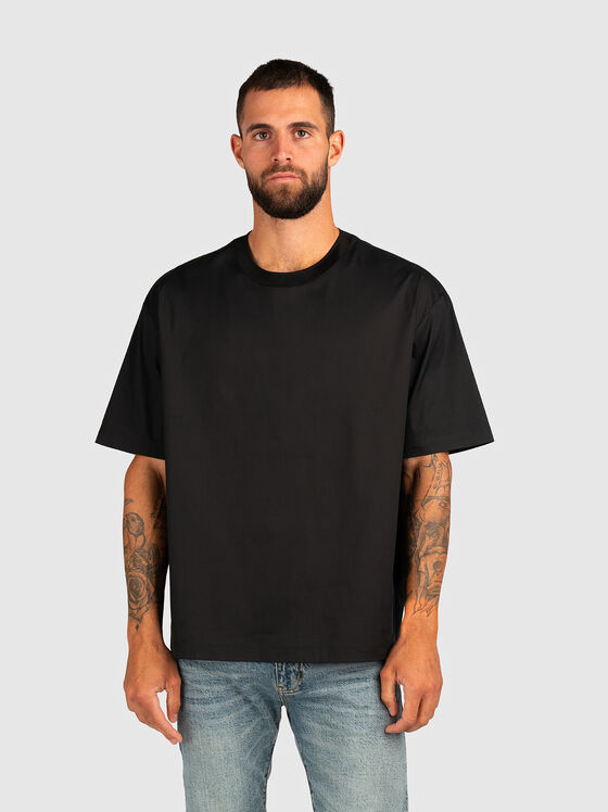 Oversized T-shirt with oval neckline - 1