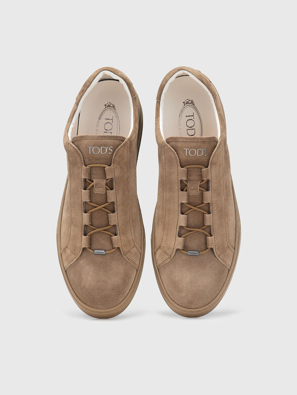 Suede sneakers with logo detail - 6