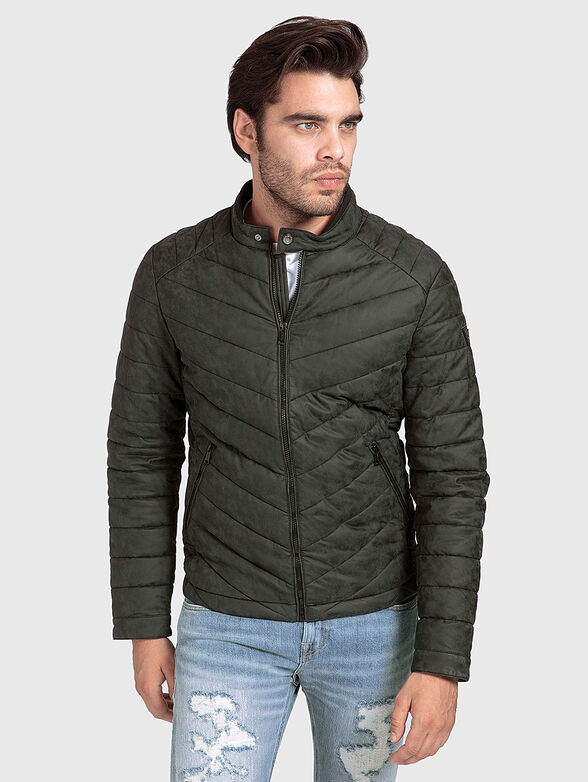 Black faux leather jacket - 1