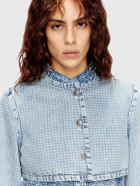 DE-TERRI-S cropped denim jacket - 4