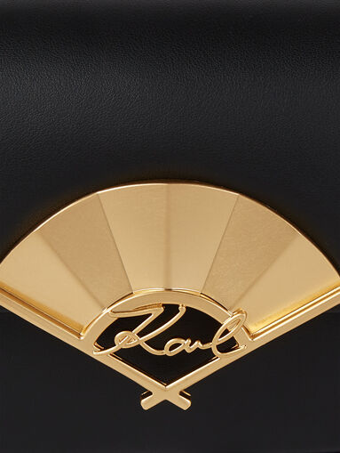 K/SIGNATURE beige leather bag with logo accent - 4