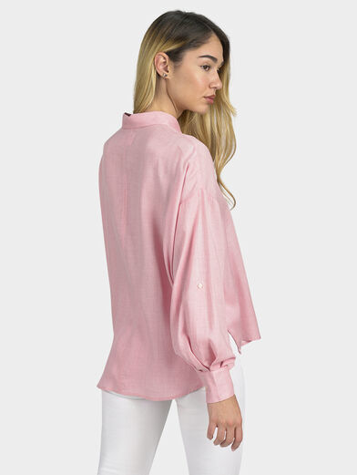 CECILY pink shirt with logo detail - 3