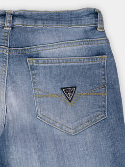 Blue jeans with logo - 3