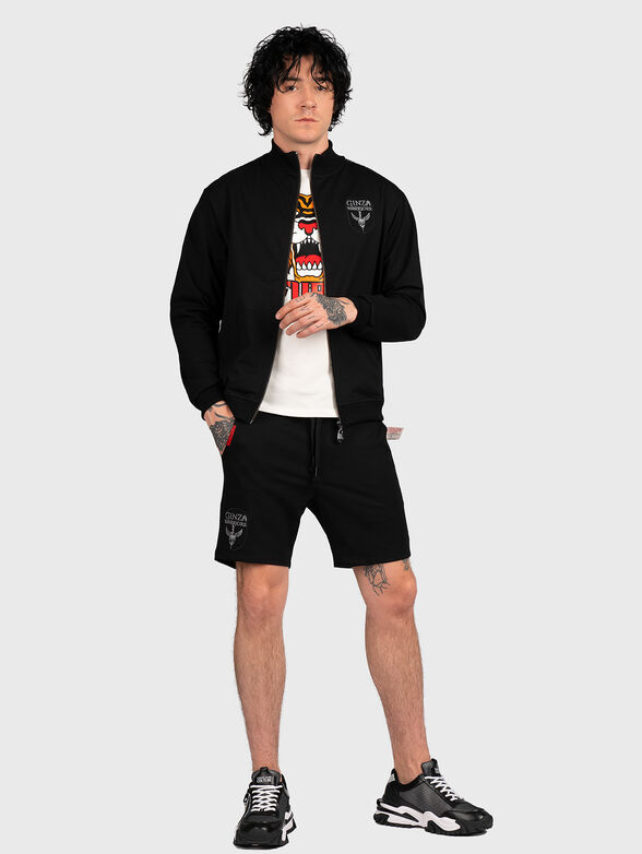 SWZ006 black sweatshirt with zip - 6