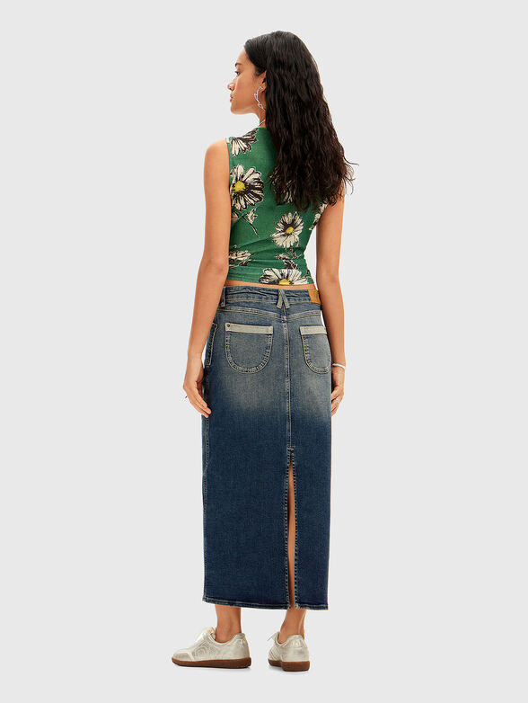 Midi denim skirt  - 2