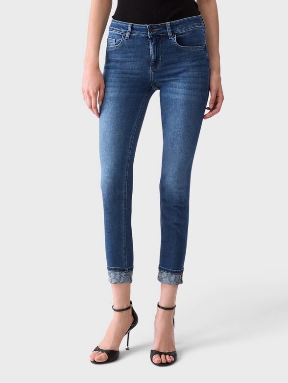 Skinny jeans with appliqu&eacute;s - 1