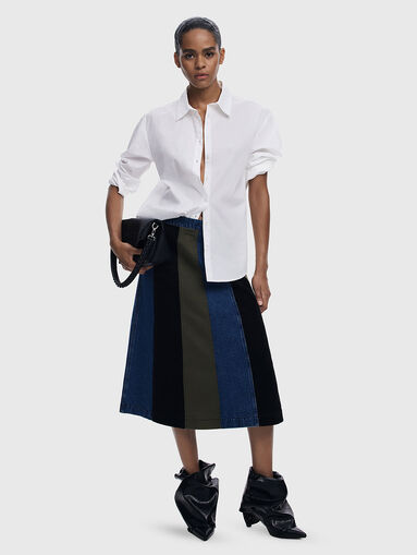 Patchwork midi skirt - 5