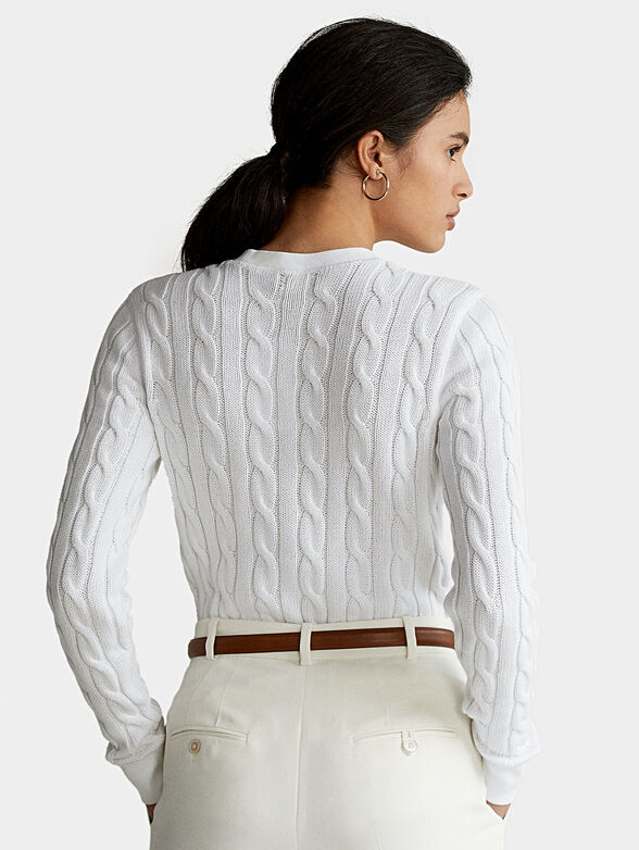 Cotton white sweater - 4