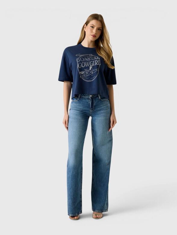 Cotton T-shirt with a print  - 2