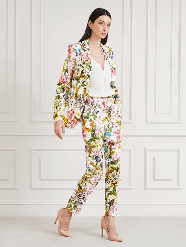 Trousers with floral print - 4