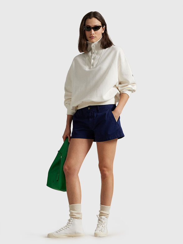 Sweatshirt with high collar and buttons - 2