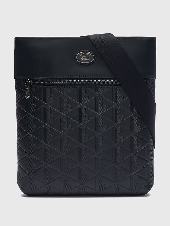 Black crossbody bag with monogram logo - 1