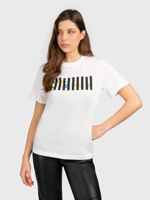 Black T-shirt with logo print