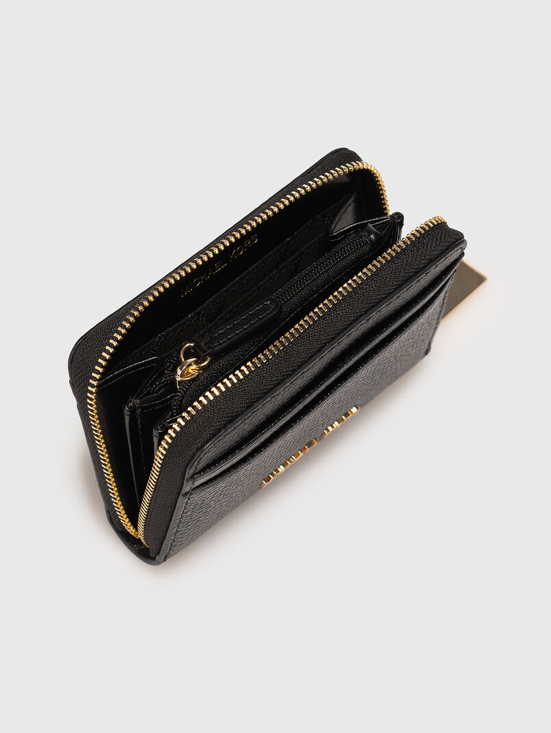 Leather wallet with logo - 3