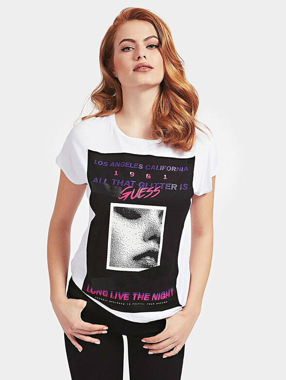 SANDRA T-shirt with asymmetric hem - 1