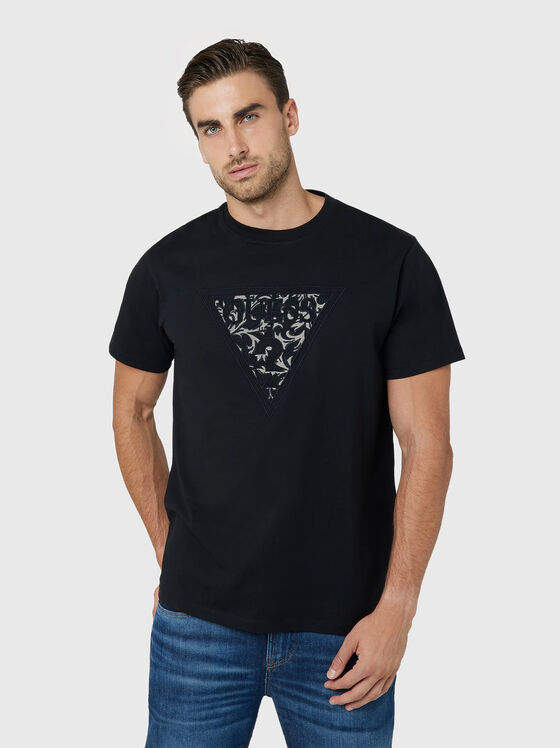 T-shirt with logo embroidery - 1