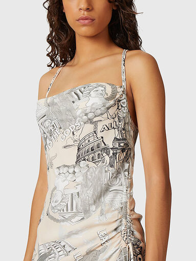 Viscose dress with art print - 4