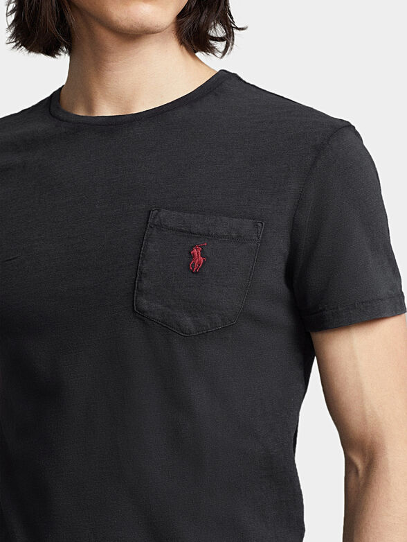 T-shirt with pocket and logo - 3