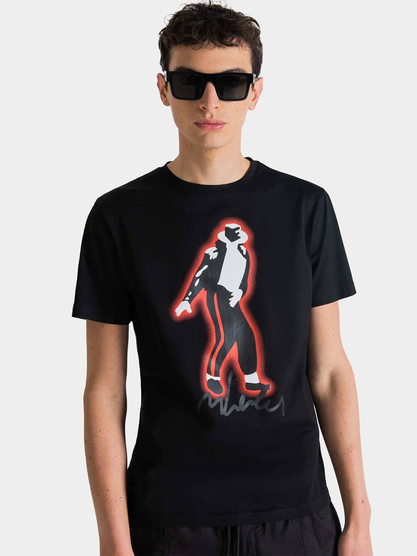 Black T-shirt with Michael Jackson print brand ANTONY MORATO