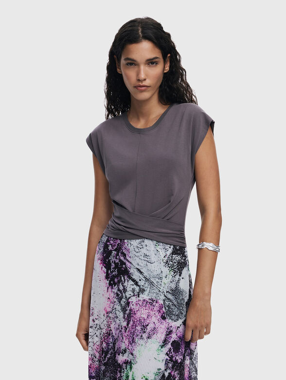 Cotton blend midi dress - 1