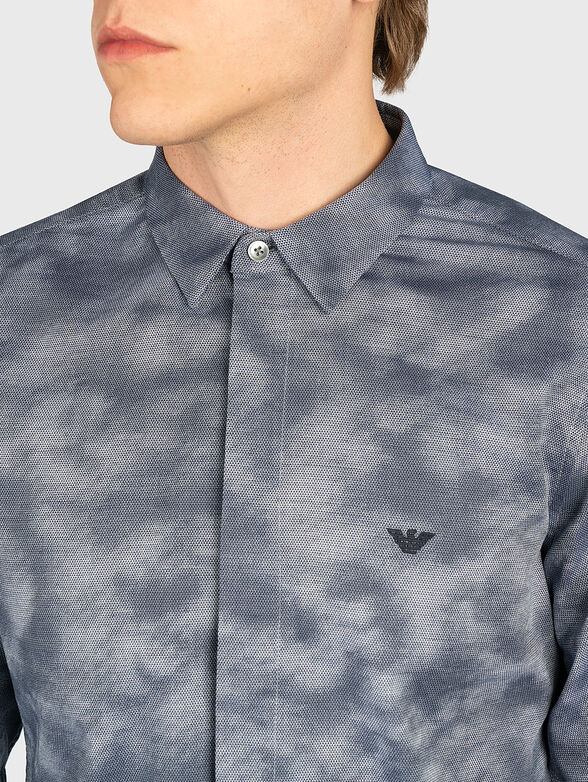 Cotton shirt with all over print - 2