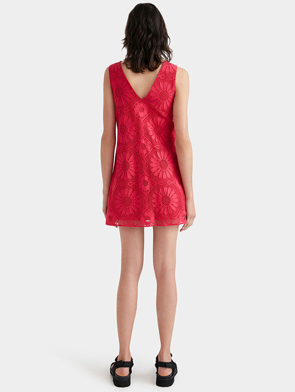 Black lace mini dress - 3