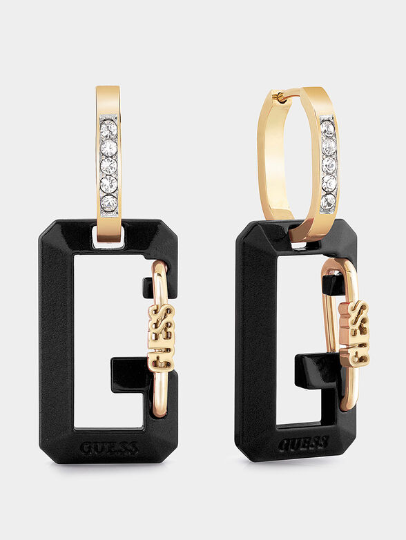 Earrings with contrasting logo detail - 1