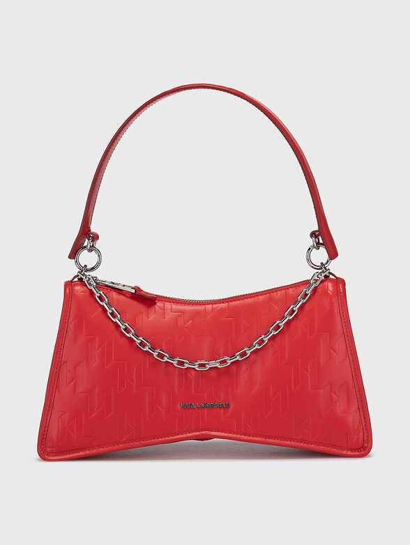 K/SEVEN ELEMENT black hobo bag with embossed logo - 1