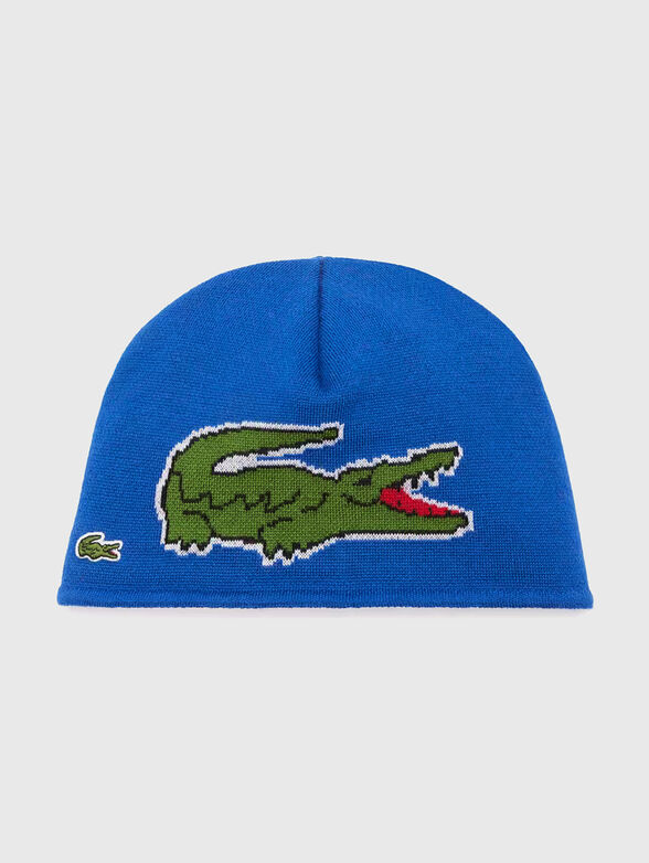 Knitted wool hat with logo - 1