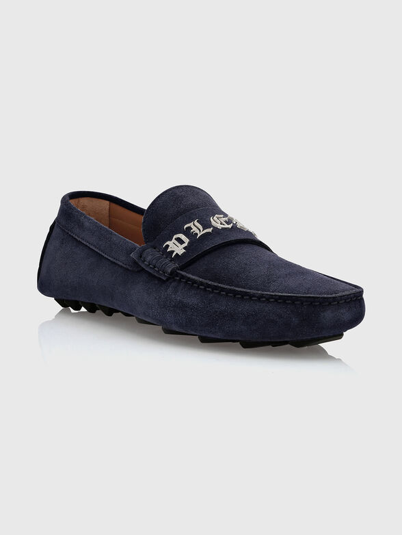 Suede moccasins with logo accent - 2