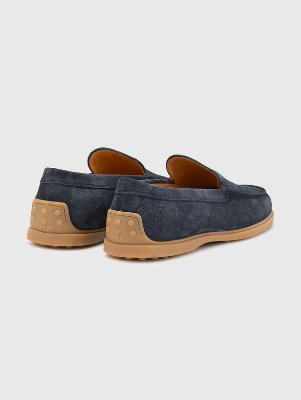Dark blue suede loafers - 3