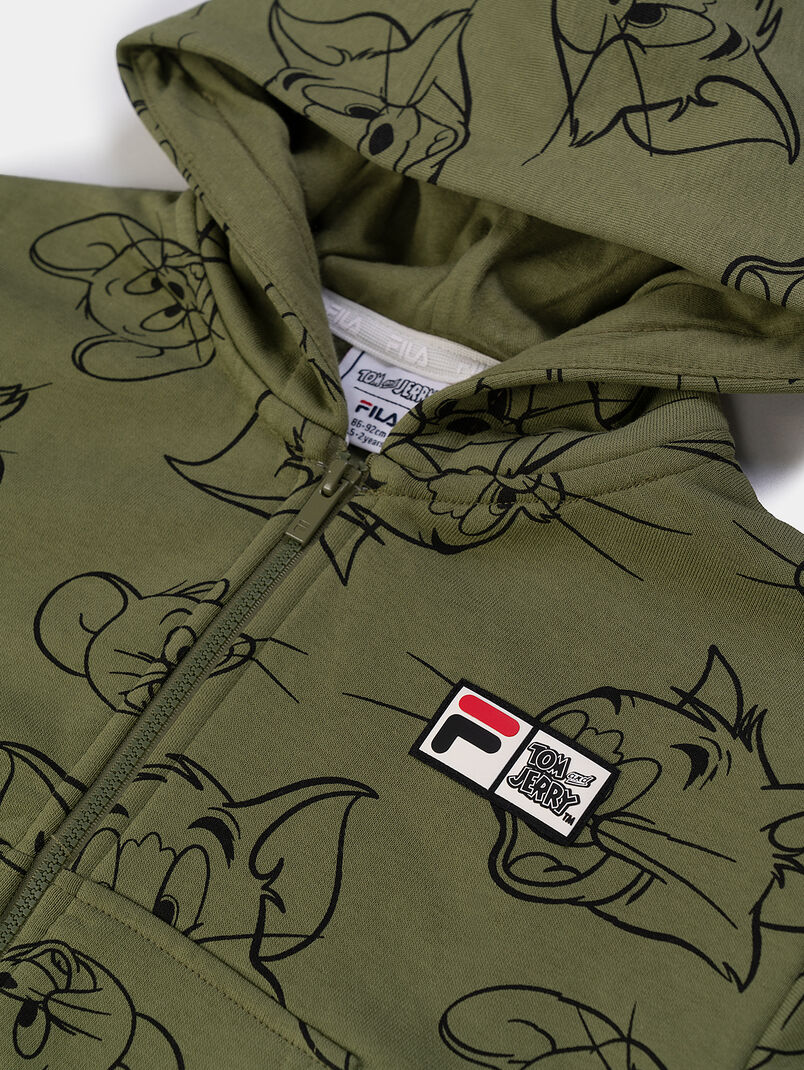 TULSA sweatshirt with zip and Tom and Jerry print - 3