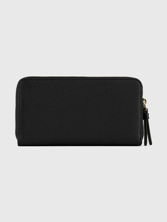 Black wallet with mini logo inscription - 1