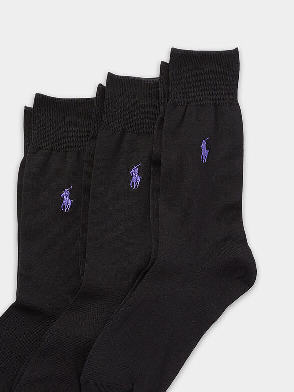Set of three pairs of socks with logo embroidery - 2