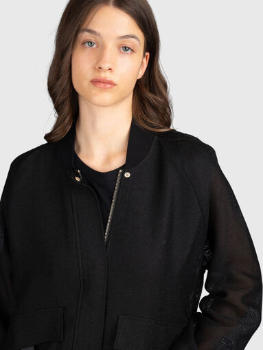 Bomber jacket with a mesh texture - 4