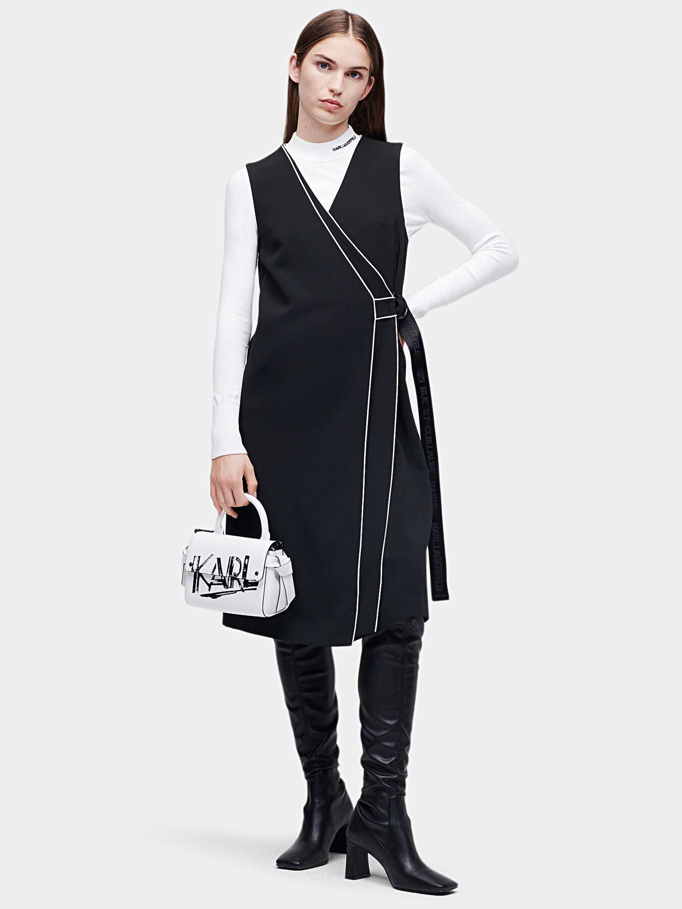 Black dress karl lagerfeld online