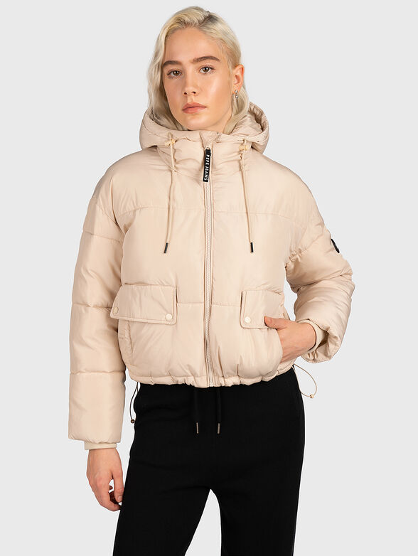 AMANDINE black cropped jacket with pockets - 1