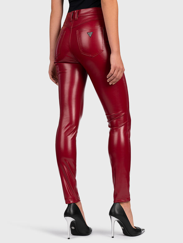 Black pants from faux leather - 2