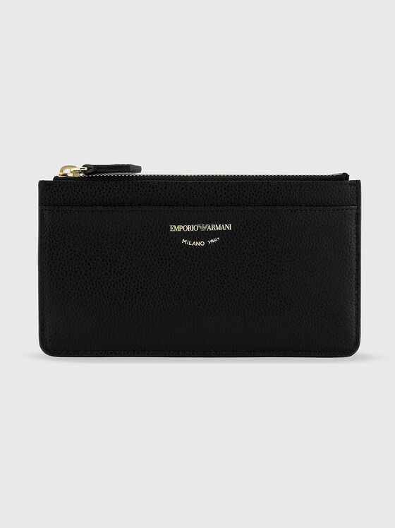 Картодържател с цип и лого детайл - 1